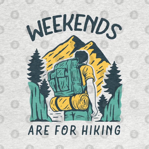 hiking illustration campers by Mako Design 